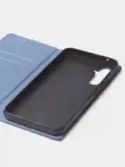 Синий чехол-книжка для Samsung A54 из нубука Super Creative