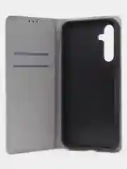 Тёмно-серый чехол-книжка для Samsung A54 из нубука Super Creative