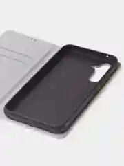 Тёмно-серый чехол-книжка для Samsung A54 из нубука Super Creative
