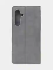 Тёмно-серый чехол-книжка для Samsung A54 из нубука Super Creative