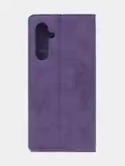 Фиолетовый чехол-книжка для Samsung A54 из нубука Super Creative
