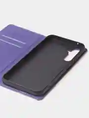 Фиолетовый чехол-книжка для Samsung A54 из нубука Super Creative
