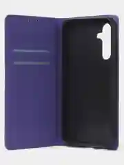 Фиолетовый чехол-книжка для Samsung A54 из нубука Super Creative