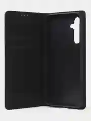 Черный чехол-книжка для Samsung A54 из нубука Super Creative