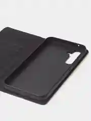 Черный чехол-книжка для Samsung A54 из нубука Super Creative