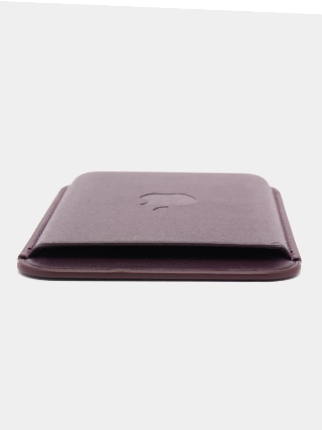 Тёмно-бордовый картхолдер на iPhone, с поддержкой MagSafe Leather Wallet