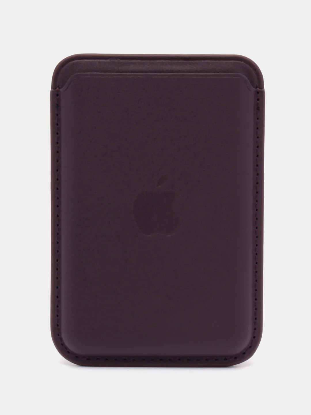 Тёмно-бордовый картхолдер на iPhone, с поддержкой MagSafe Leather Wallet