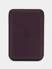 Тёмно-бордовый картхолдер на iPhone, с поддержкой MagSafe Leather Wallet