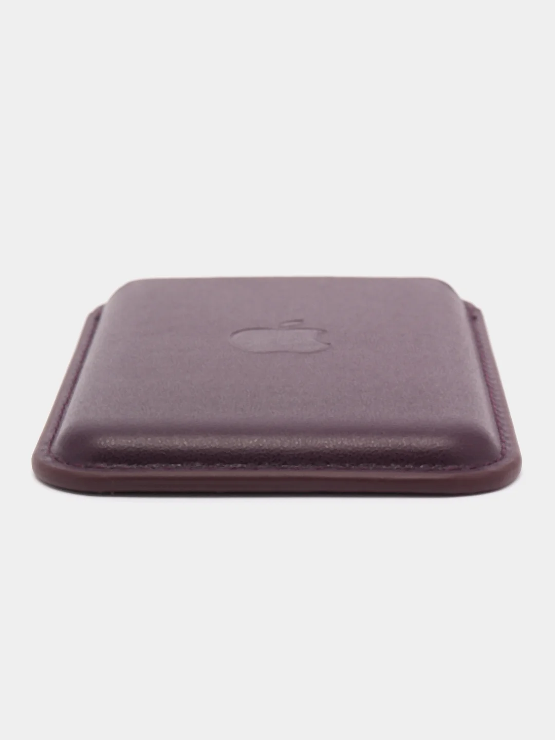 Тёмно-бордовый картхолдер на iPhone, с поддержкой MagSafe Leather Wallet