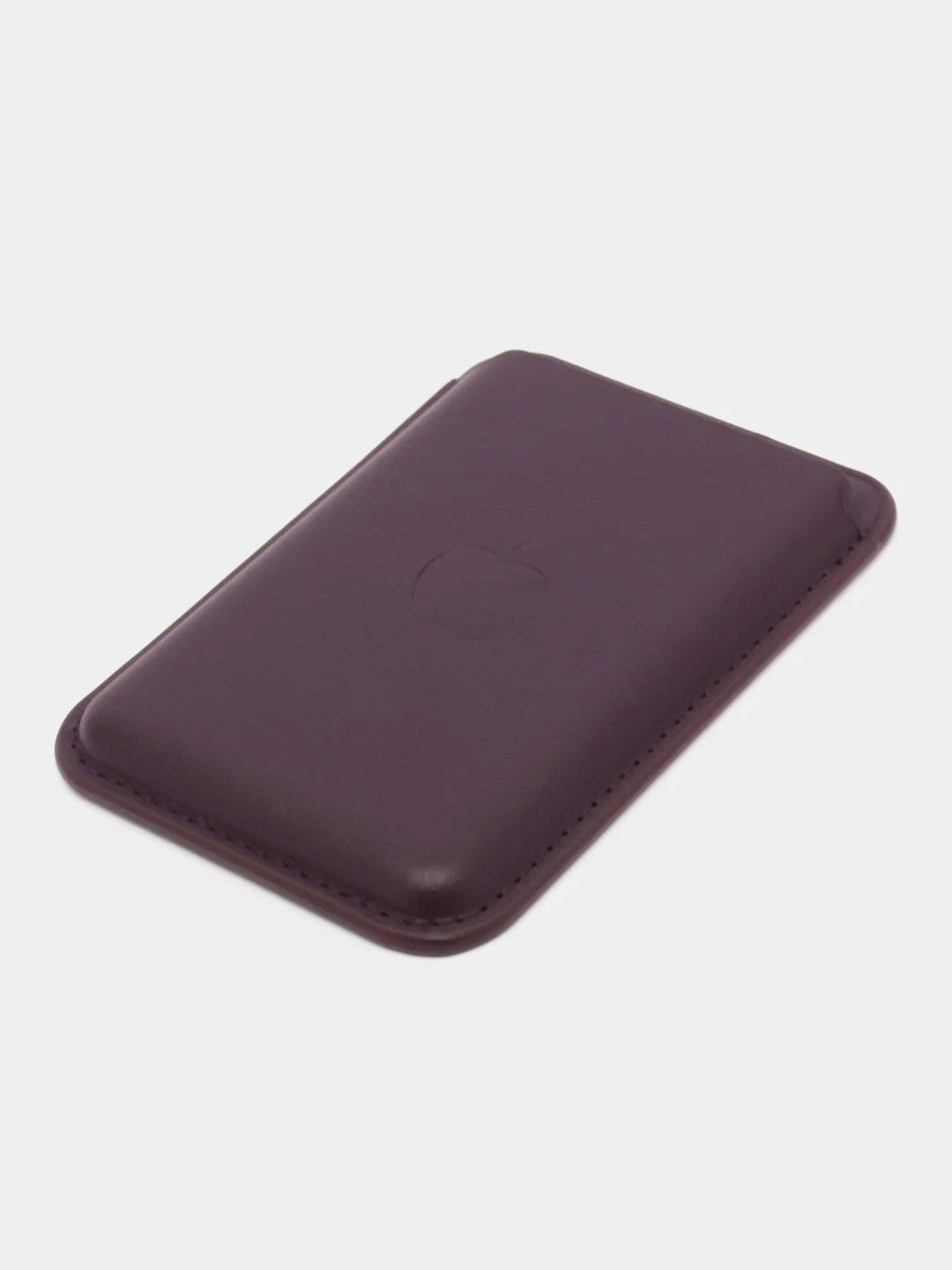 Тёмно-бордовый картхолдер на iPhone, с поддержкой MagSafe Leather Wallet
