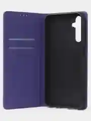 Фиолетовый чехол-книжка для Samsung A24, из нубука, Super Creative