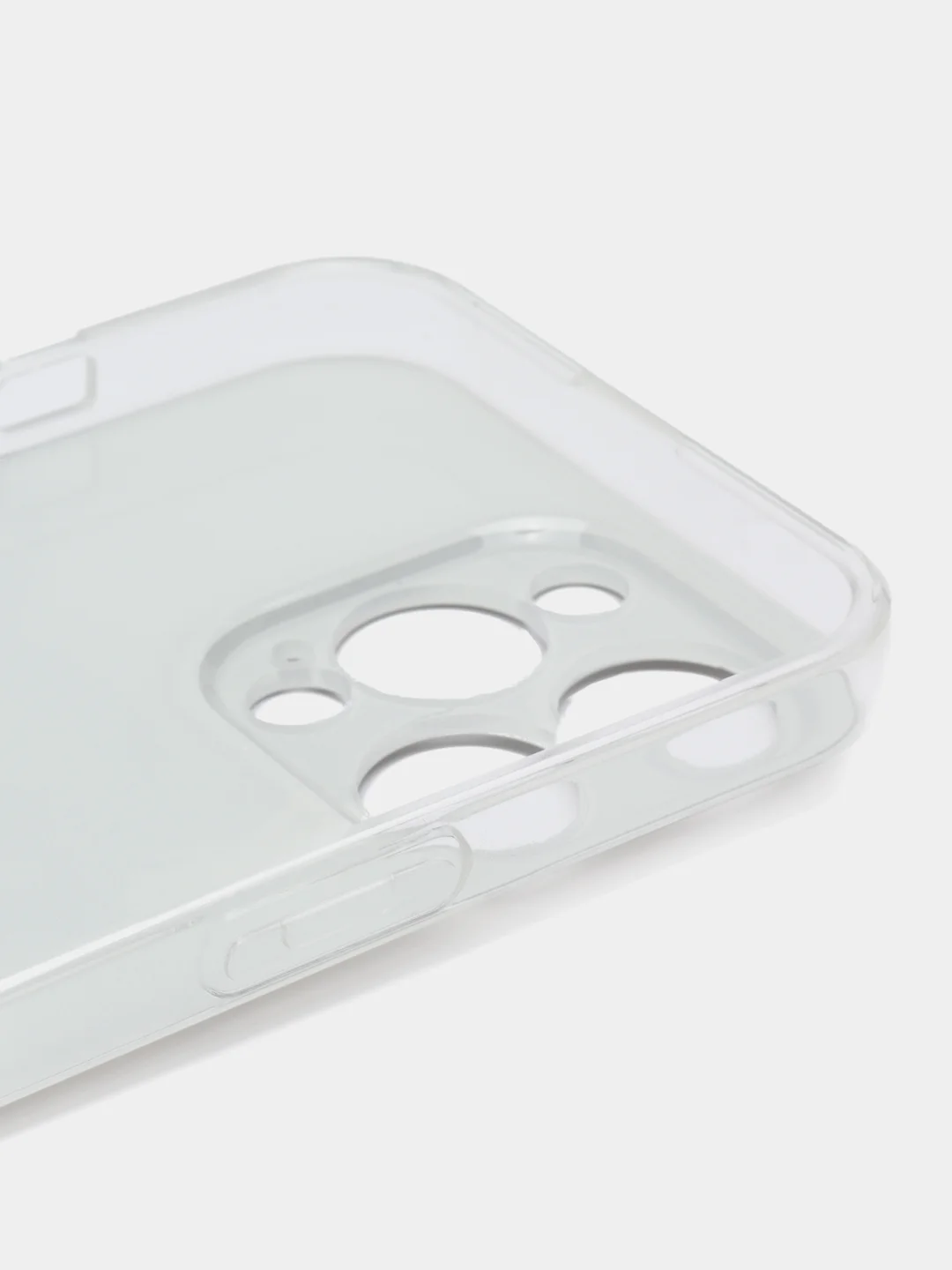 Серый силиконовый чехол на iPhone 13 Pro/Айфон 13 Pro прозрачный, с рисунком, защита камеры