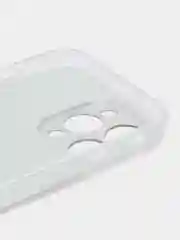 Серый силиконовый чехол на iPhone 13 Pro/Айфон 13 Pro прозрачный, с рисунком, защита камеры