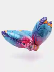 Синий воздушный шар фольгированный Бабочка 3D