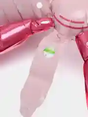 Розовый воздушный шар Бант фольгированный