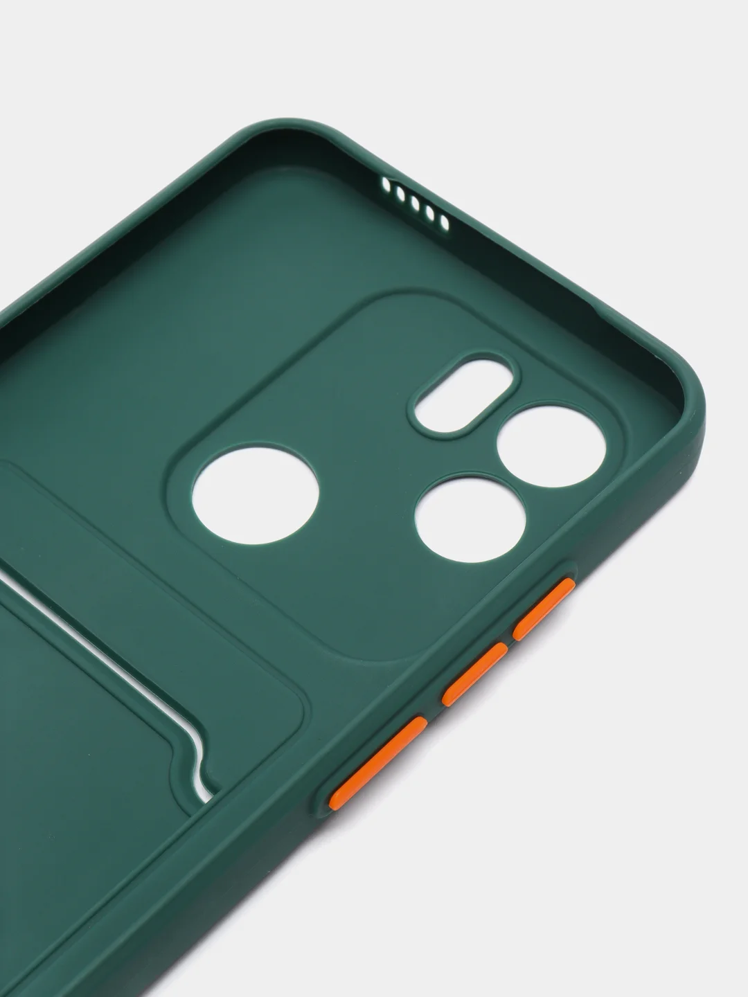 Зеленый чехол Xiaomi Redmi A2+ / A1+ Plus / Poco C51 (А1 А2 Плюс/Поко С51), с карманом для карт