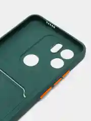 Зеленый чехол Xiaomi Redmi A2+ / A1+ Plus / Poco C51 (А1 А2 Плюс/Поко С51), с карманом для карт