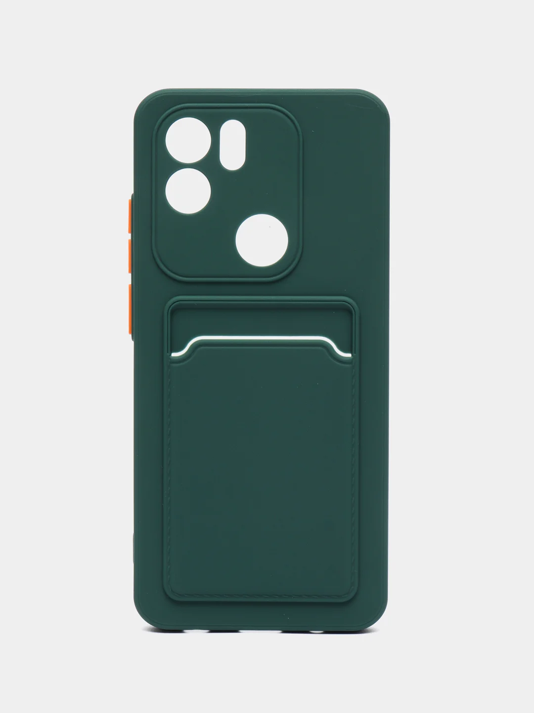 Зеленый чехол Xiaomi Redmi A2+ / A1+ Plus / Poco C51 (А1 А2 Плюс/Поко С51), с карманом для карт