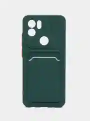 Зеленый чехол Xiaomi Redmi A2+ / A1+ Plus / Poco C51 (А1 А2 Плюс/Поко С51), с карманом для карт