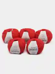 Алый пряжа YarnArt Jeans (Ярнарт Джинс), 5 мотков