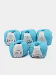Бирюзовый пряжа YarnArt Jeans (Ярнарт Джинс), 5 мотков