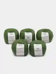 Лайм пряжа Gazzal Baby Cotton, 5 мотков в комплекте, 40% акрил, 60% хлопок, 50 г, 165 м
