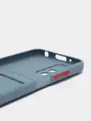 Синий меланж чехол для Xiaomi Redmi 10 (Редми 10), с карманом для карт