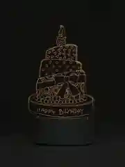 Золотой светильник 3D ночник светодиодный LED