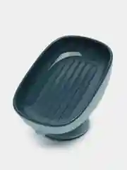 Голубой мыльница со сливом, на присоске