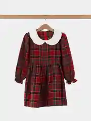 Алый платье детское праздничное, теплое, фланель