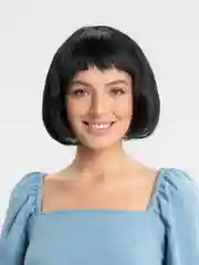 Черный карнавальный парик каре