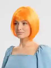Оранжевый карнавальный парик каре