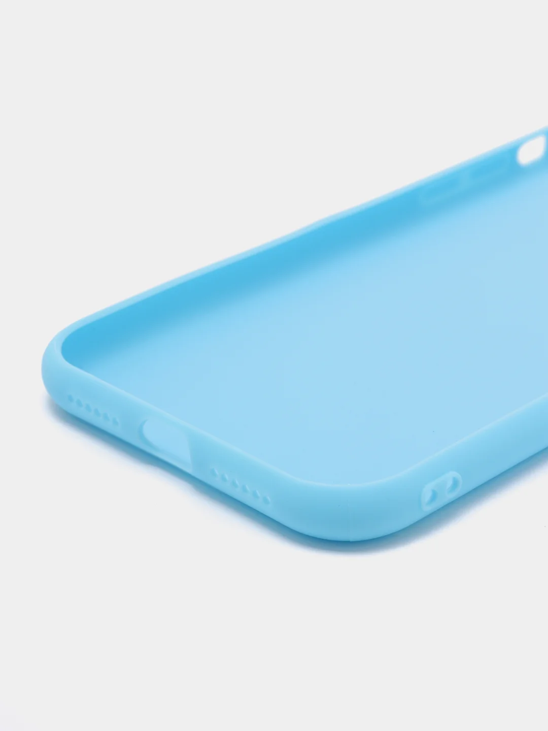 Лазурный чехол iPhone 11 Pro, 14 Max, 13, 12, Xr, Xs, 6, 7, 8 Plus, Se 2020, силиконовый, матовый