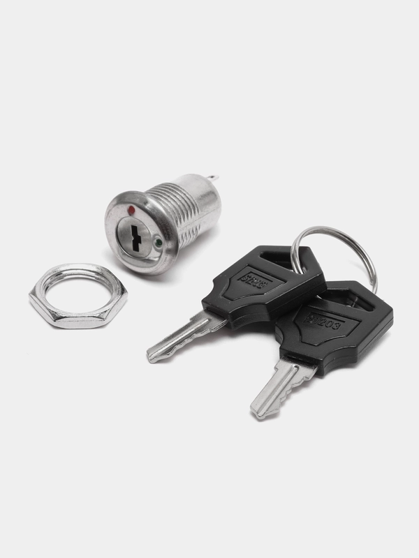 Выключатель-ключ ON-OFF, 250В, 0.5А (2с) d.12 мм