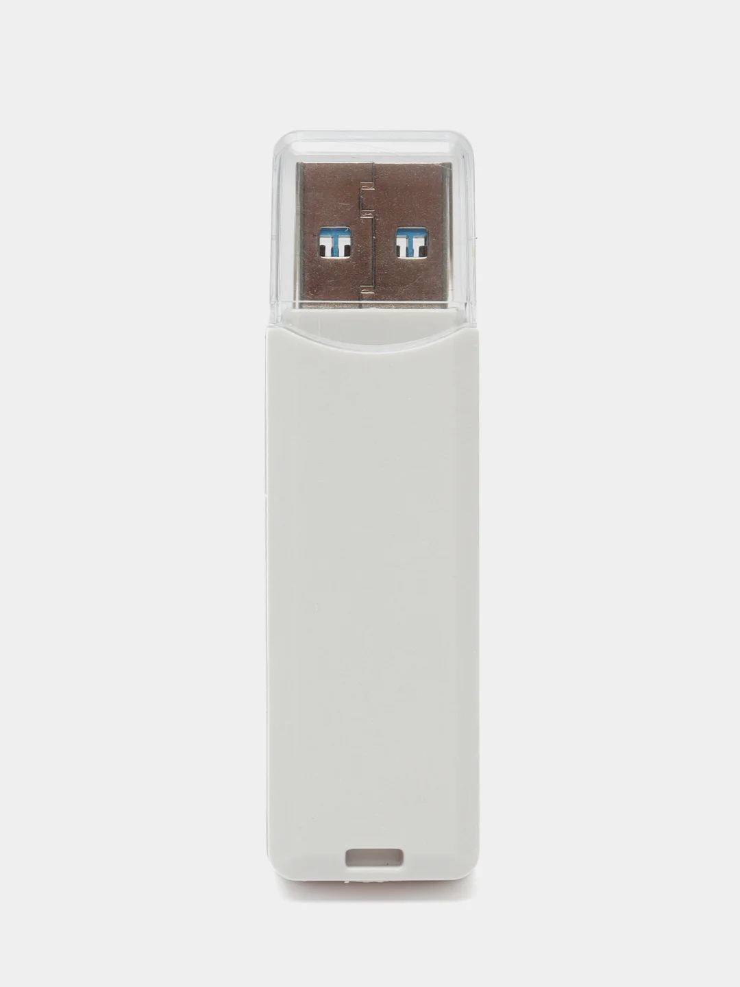 Белый картридер  USB 3.0 для карт памяти micro SD, до 2 TB
