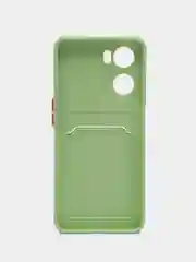 Зеленый чехол для Oppo A57S, Oppo A77, A77S 4G (Оппо А57С, А77, А77С 4 Джи), силиконовый