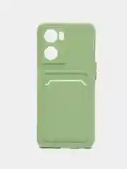 Зеленый чехол для Oppo A57S, Oppo A77, A77S 4G (Оппо А57С, А77, А77С 4 Джи), силиконовый
