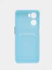 Голубой чехол для Oppo A57S, Oppo A77, A77S 4G (Оппо А57С, А77, А77С 4 Джи), силиконовый