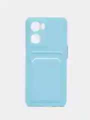 Голубой чехол для Oppo A57S, Oppo A77, A77S 4G (Оппо А57С, А77, А77С 4 Джи), силиконовый