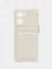Белый чехол для Oppo A57S, Oppo A77, A77S 4G (Оппо А57С, А77, А77С 4 Джи), силиконовый