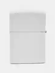 Белый зажигалка бензиновая в стиле "Zippo" с лазерной гравировкой
