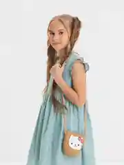 Розовый сумка пляжная детская, соломенная