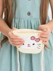 Молочный сумка пляжная детская, соломенная