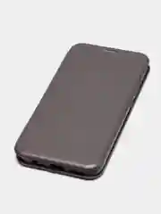 Серый чехол-книжка для Xiaomi Redmi 8a / Xiaomi Redmi 8 A / 8A / Сяоми редми 8 А / 8А, экокожа