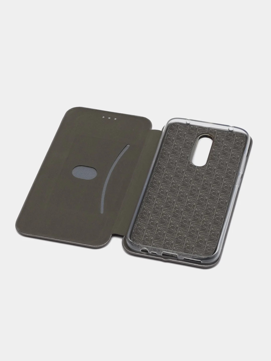 Серый чехол-книжка для Xiaomi Redmi 8a / Xiaomi Redmi 8 A / 8A / Сяоми редми 8 А / 8А, экокожа
