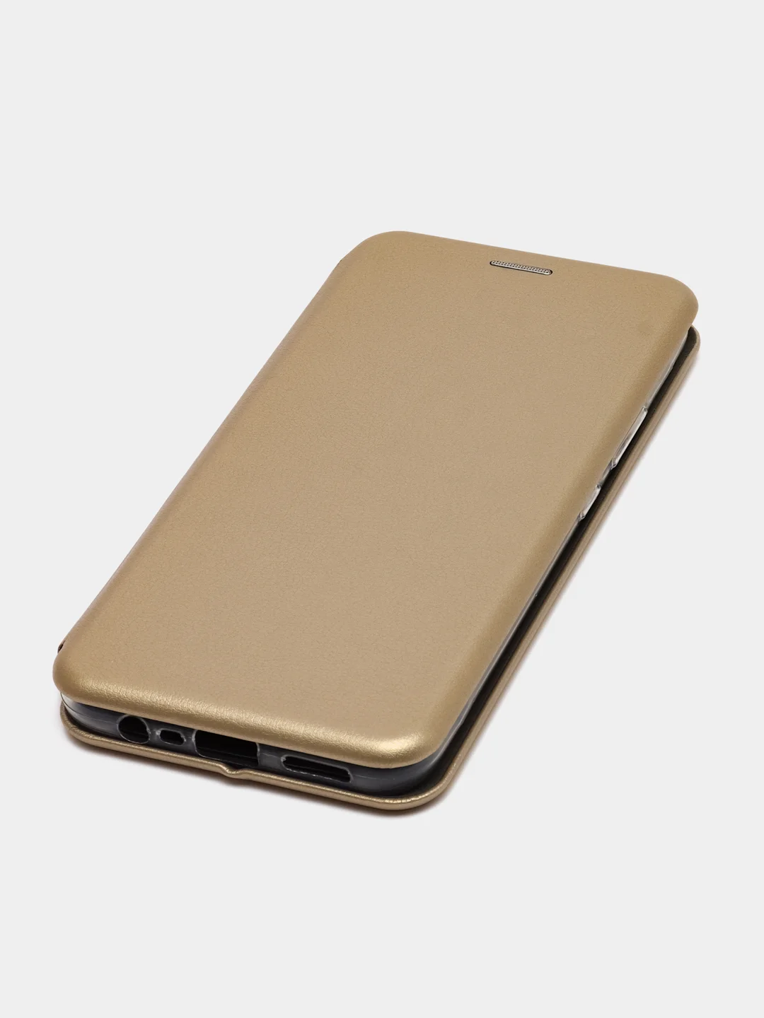 Золотой чехол-книжка для Realme C 25/C25 (Реалми С 25/C25), экокожа