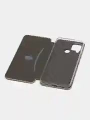 Золотой чехол-книжка для Realme C 25/C25 (Реалми С 25/C25), экокожа
