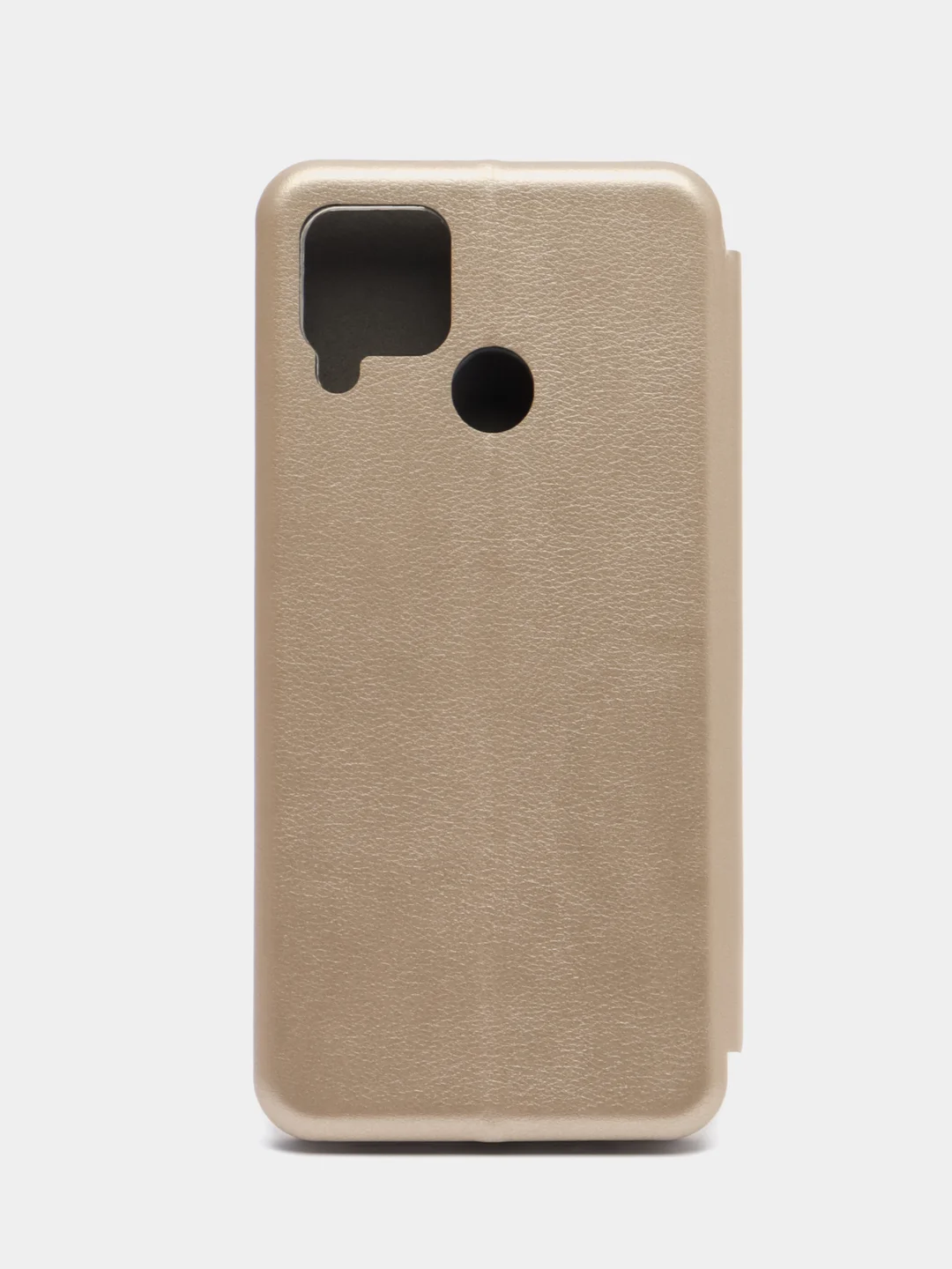 Золотой чехол-книжка для Realme C 25/C25 (Реалми С 25/C25), экокожа