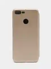 Золотой чехол-книжка Huawei Honor 9 Lite, Хуавей Хонор 9 лайт, 9Lite, 9 лайт, экокожа