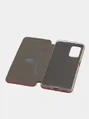 Красный чехол-книжка для Xiaomi Redmi Note 10 Pro (Ксяоми Редми Ноте 10 Про), из экокожи